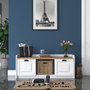 Hanah Home P2 - 1808 Zapatero Blanco y Nogal 120x45x40 cm